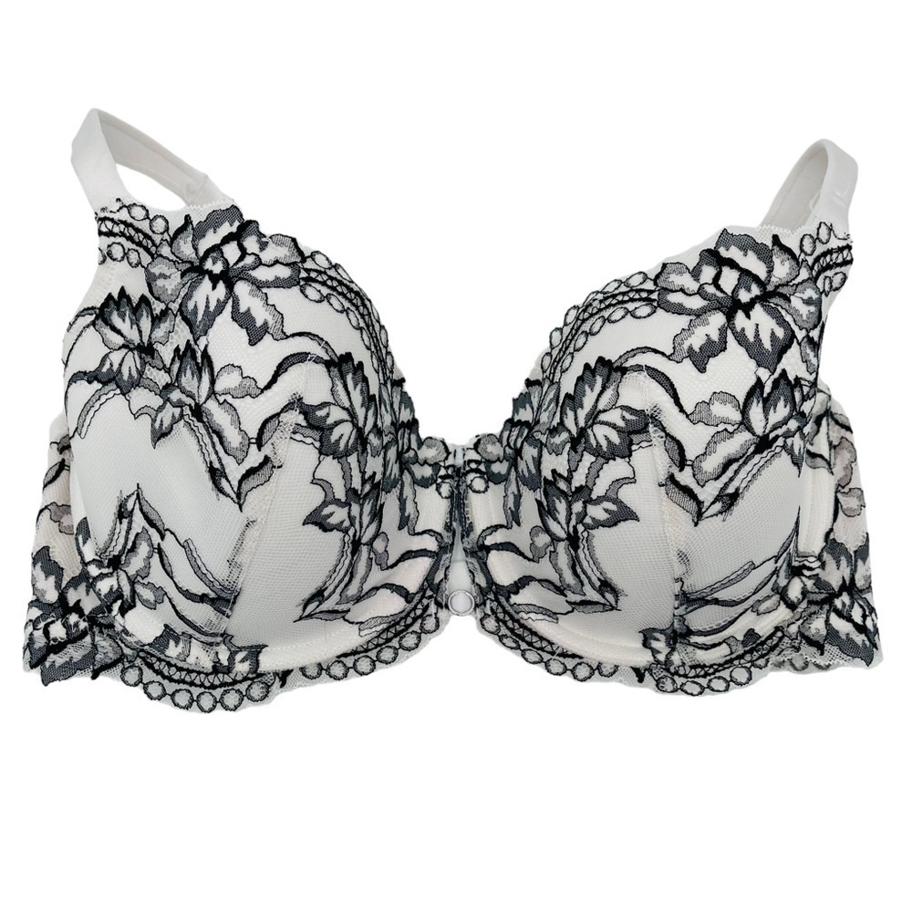 La Senza so free balconnette bra underwire lined floral women's size 34DD